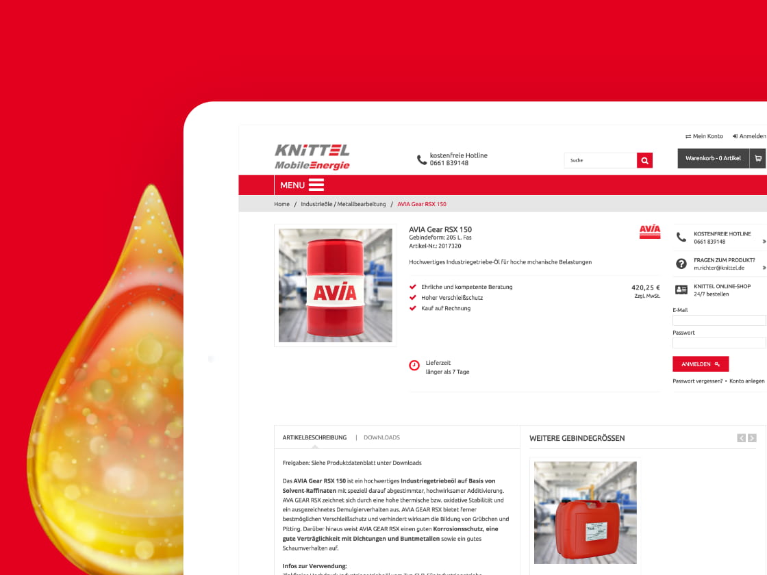 Referenzprojekt Knittel: Online-Shop – ADDVALUE